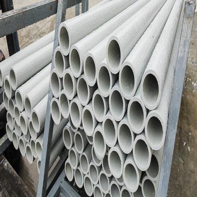 FRP Pultrusion Round Tube 76x8mm Panjang 2400mm Permukaan Dengan Membungkus Mat Dipakaikan