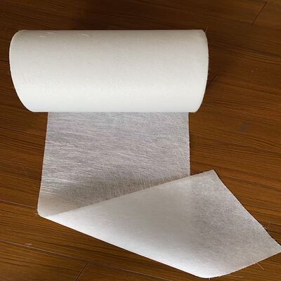 Mat serat kaca chopped strand dikombinasikan dengan lapisan veil poliester untuk pultrusi FRP, berat unit 240g per meter persegi, untuk membuat permukaan sangat halus, banyak digunakan pada panel rangka surya